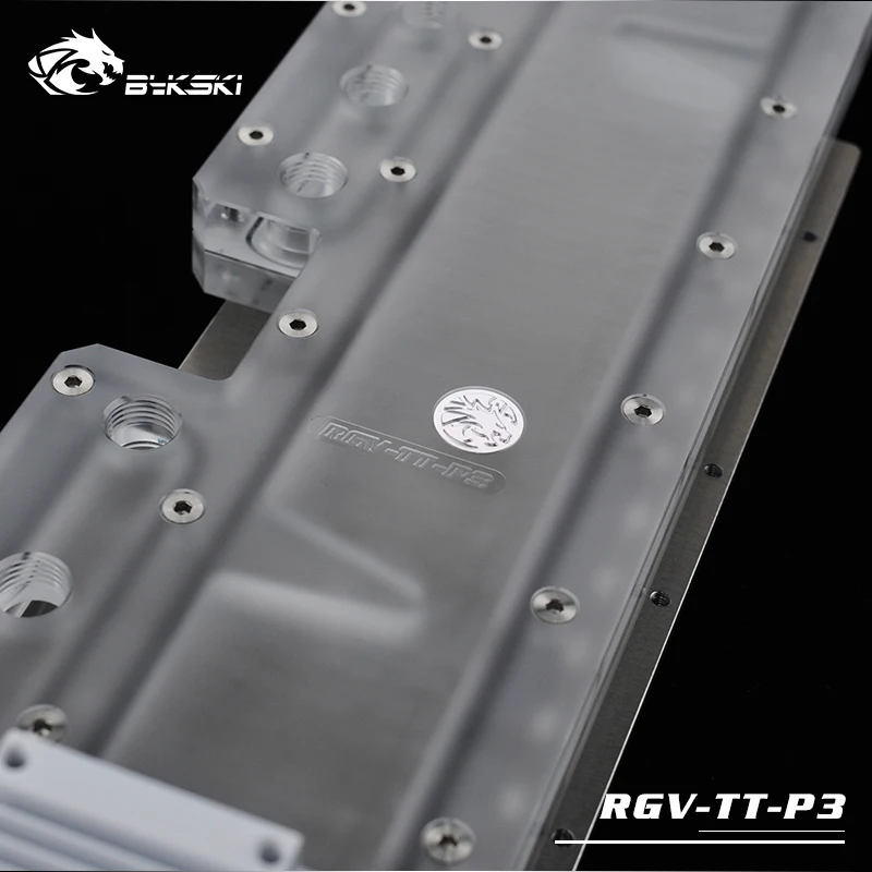BYKSKI акриловая доска водный канал решение использовать для ThermalTake/Tt Core P3 для ЦП GPU Блок/3PIN RGB/вместо резервуара
