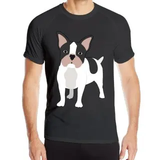 2017 бульдог средних логотип Человека Короткие футболки с круглым вырезом сукно