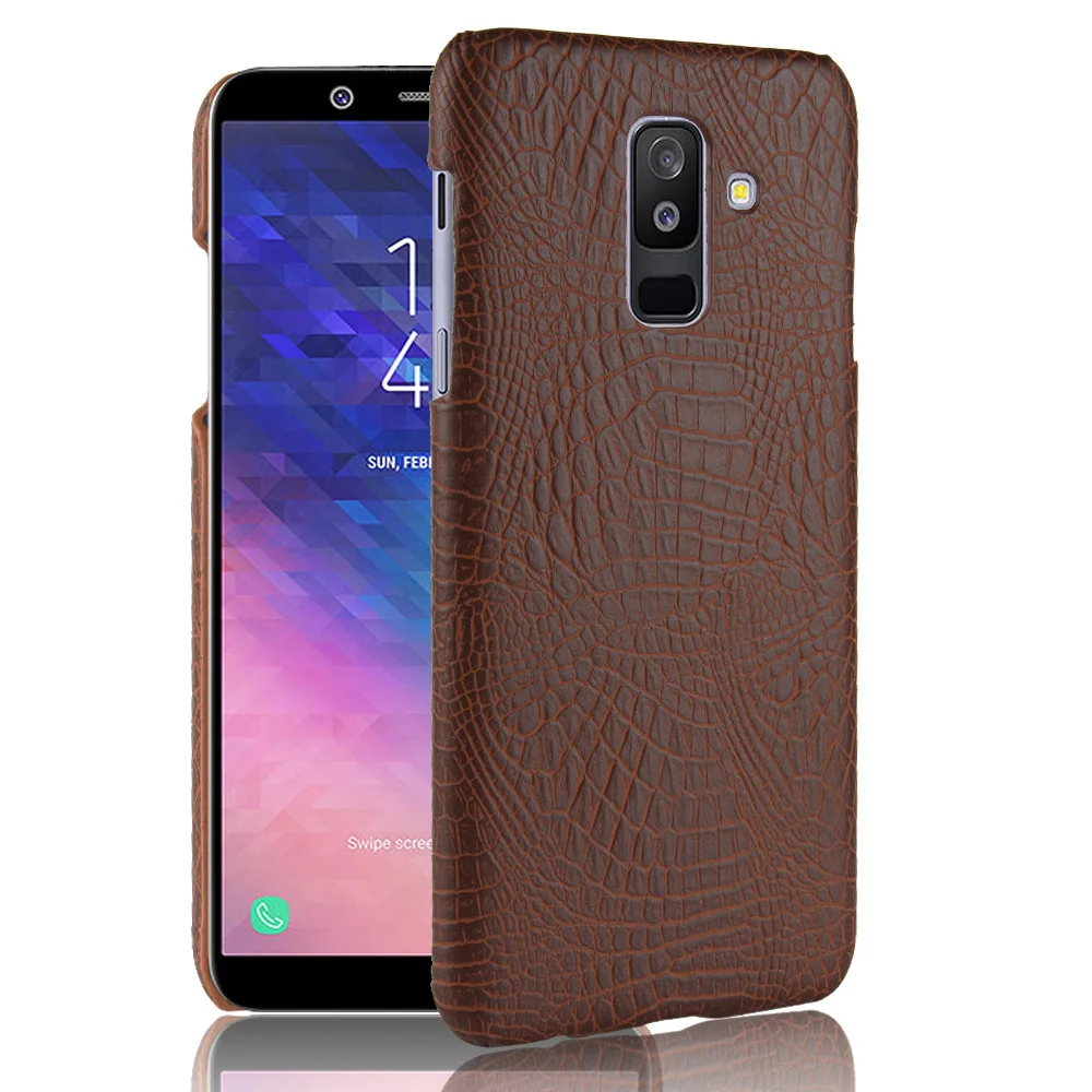 Роскошный кожаный чехол из крокодиловой кожи для Samsung Galaxy A6 Plus с узором
