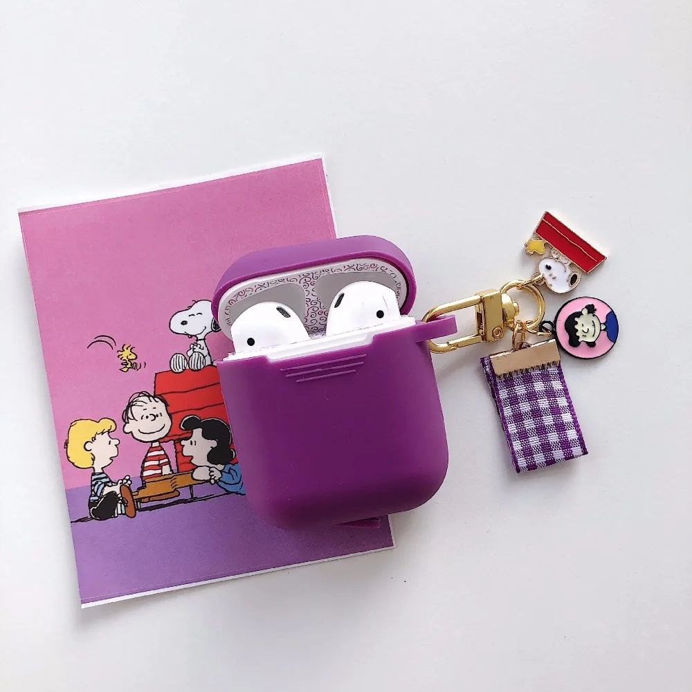 Милый мультяшный чехол для AirPods, мягкий силиконовый чехол для беспроводной bluetooth-гарнитуры, Женский чехол, защита от падения