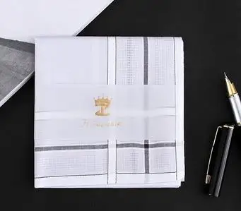 43cm Продаем Винтаж Классический Англия Стиль чистый хлопковый носовой платок для мужчин карман Suqare Ханки Выпускной подарок свадебный подарок - Цвет: 43cm