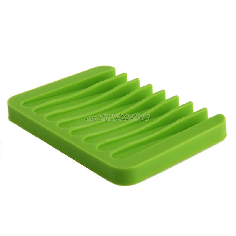 

Fashion Silicone Flexible Soap Dish Plate Bathroom Soap Holder Soap Box R06 Whosale&DropShip