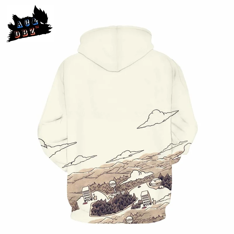 От источника переменного или DBZ2018 новый мужской тонкий срез 3 dsweatshirt Dragon Ball Z Goku