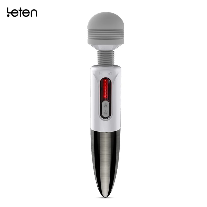 Вибратор Leten lightning с большим зарядным устройством дисплеем Регулируемая частота