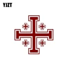 YJZT 11,2 см * 11,2 см креативная Иерусалимский Крест Наклейка ПВХ автомобильная наклейка 12-1257