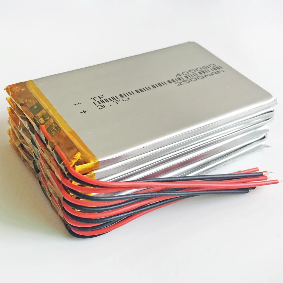 

5 pcs 405080 3.7V 2500mAh Lithium Polymer LiPo Rechargeable Battery cells For Mp3 GPS PSP tablet PC PAD MID DVD Power bank