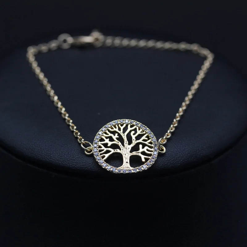 Анка новый роскошный звено цепи Древо жизни обаятельные Браслеты и ожерелья