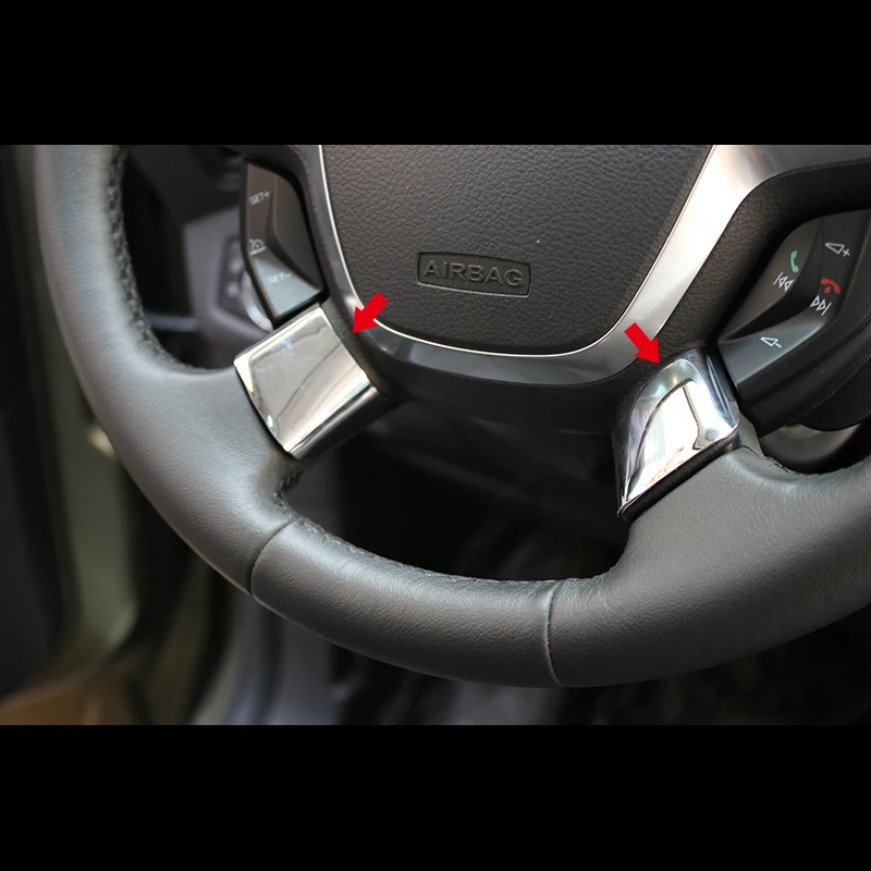 Автомобильные аксессуары чехол на руль блестки для Ford Escape Kuga 2013 2014 2015 2016 Abs Chrome 2