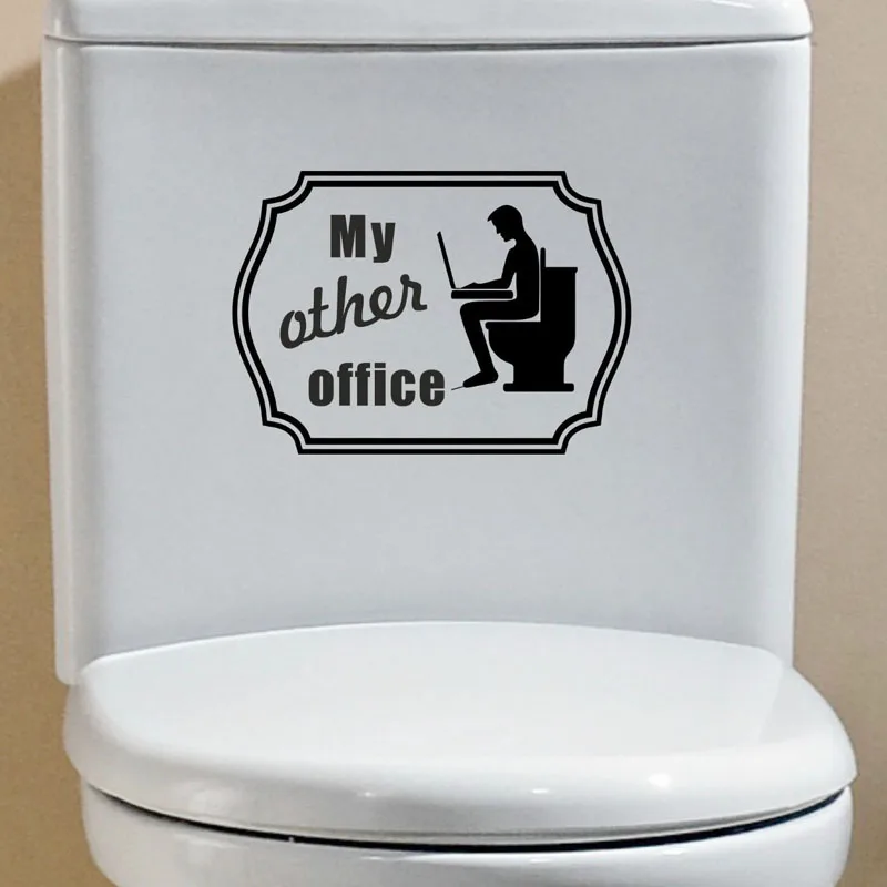 

Смешные наклейки для унитаза MY OTHER OFFICE, аксессуары для украшения стен в ванной, 4WS-0026