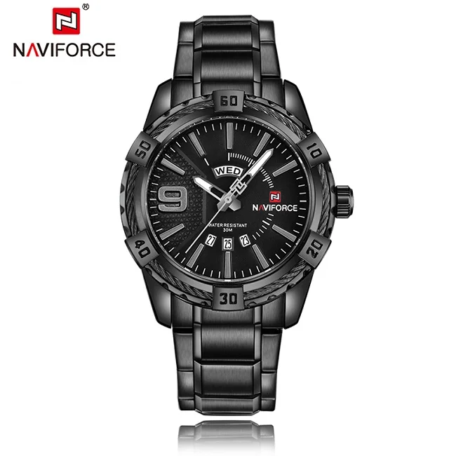 BB NAVIFORCE новые брендовые Роскошные Мужские часы Мужские полностью стальные часы водонепроницаемые кварцевые золотые часы мужские модные спортивные наручные часы - Цвет: BB