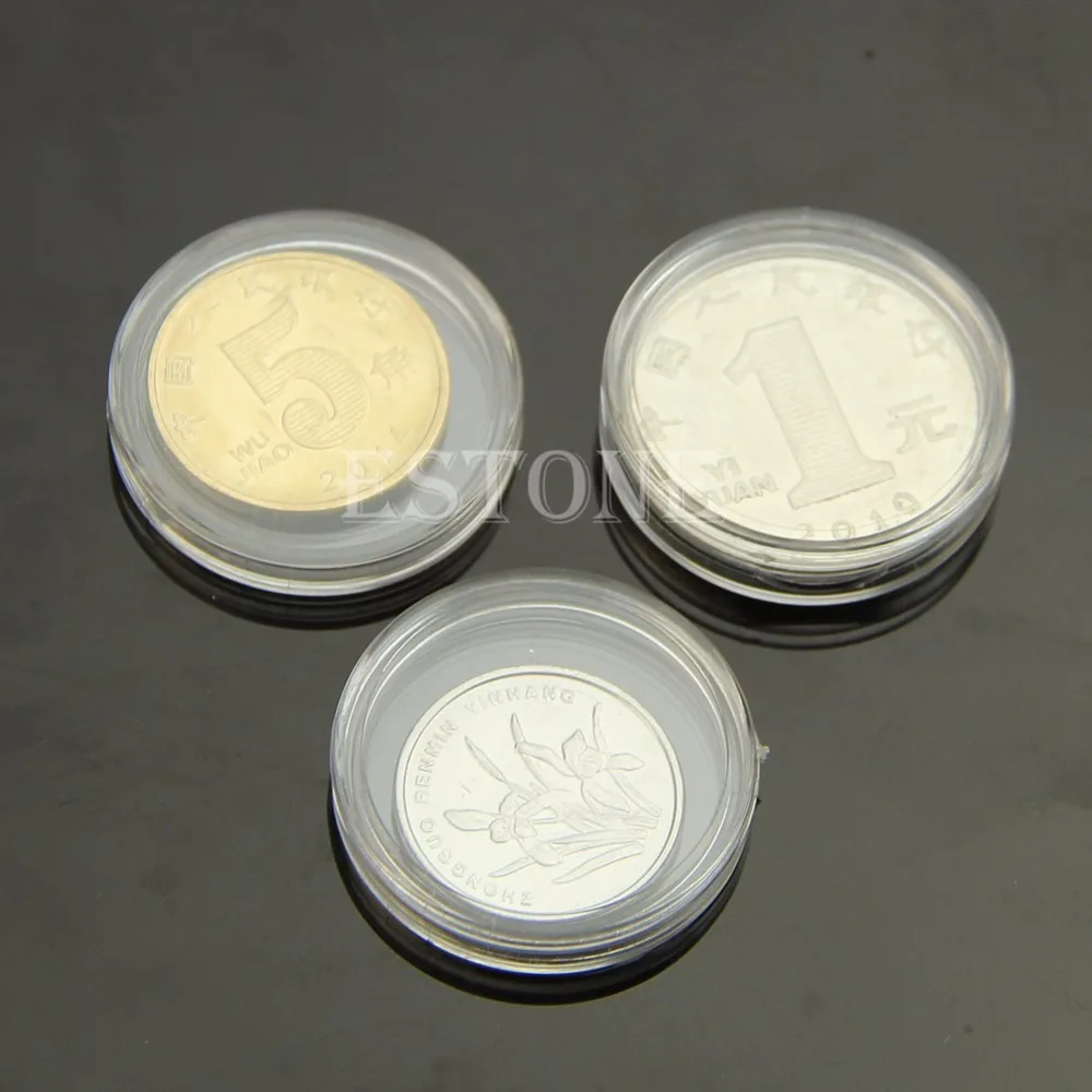 10 шт. пластиковые круглые Чехлы для монет | Дом и сад