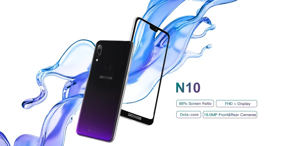 DOOGEE N10 Android 8,1 LTE 4G мобильный телефон 5,84 дюймов восьмиядерный смартфон 3 ГБ ОЗУ 32 Гб ПЗУ две sim-карты 16 МП мобильный телефон 3360 мАч