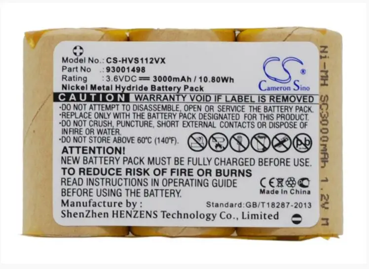

Cameron Sino 3000mAh battery for HOOVER S1120 93001498 Vacuum Battery