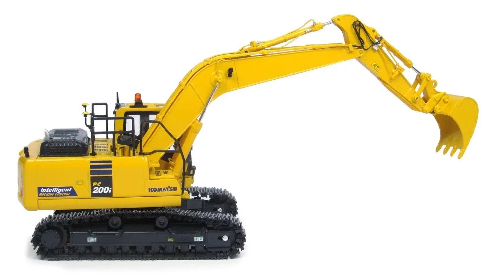 1:50 Масштаб Komatsu PC200i-10 гидравлический экскаватор Инженерная техника строительная игрушка литая модель для украшения, подарок UH8107