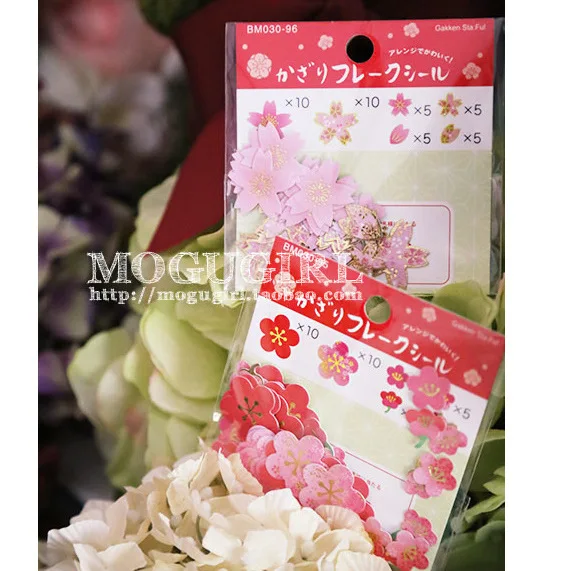 

DIY Colorful Cherry plum flower 3D kawaii Stickers Diary Planner Journal Note Diary Paper Scrapbooking Albums PhotoTag