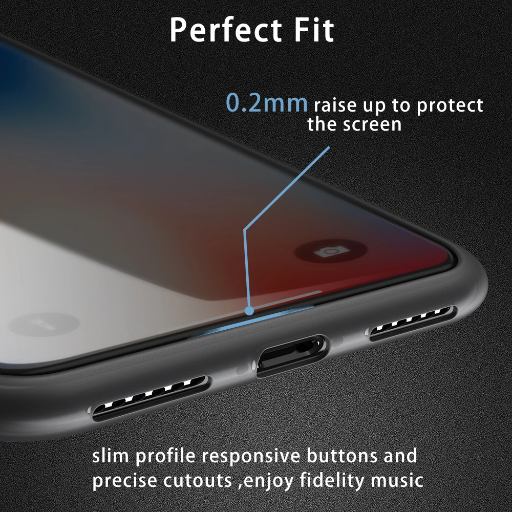 TIEGEM Phone Case for iPhone X XS XR Ultra-Thin Super Soft Plain Matte TPU Silicone Anti-slip Back Cover Max | Мобильные телефоны и