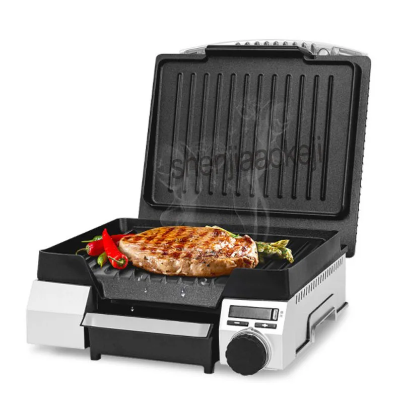 

Commercial barbecue machine Professional steak machine household fried grilled iron plate BBQ meat machine 220v 1650w 1pc