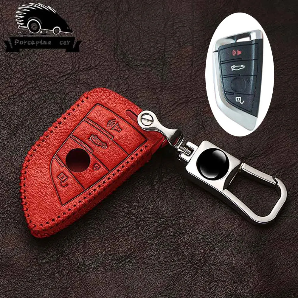 High quality leather Car Key Case Cover Protector for BMW X5 F15 X6 F16 G30 7 Series G11 X1 F48 F39 Accessories Styling | Автомобили и