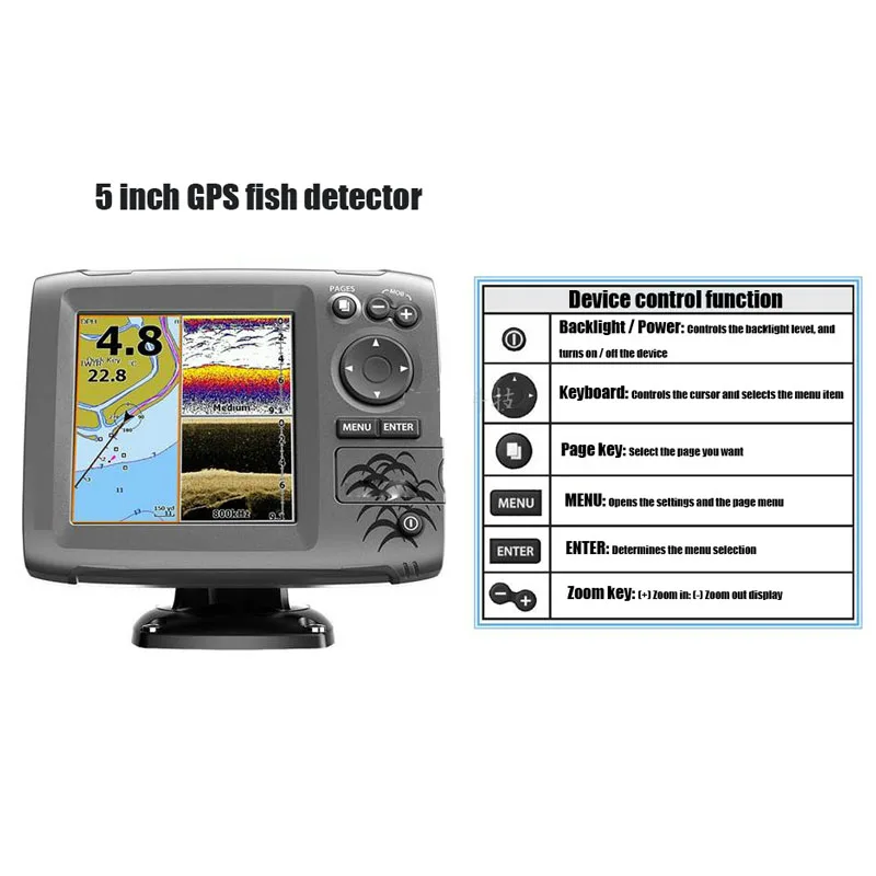 APPICOTCAR 5 дюймов морской gps навигация рыборазведочный инструмент Мульти окно