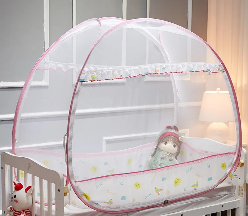 Portable Baby Crib with Mosquito Netting - Infant Bed Anti-mosquito Tent for Mongolian Yurts, Children, and Camping image 3