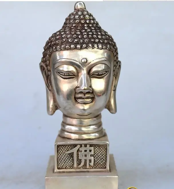 

Старинная Серебряная резьба в стиле старой династии QingDynasty ---- печать головы Будды, ручные поделки, лучшая коллекция и украшение, бесплатная ...