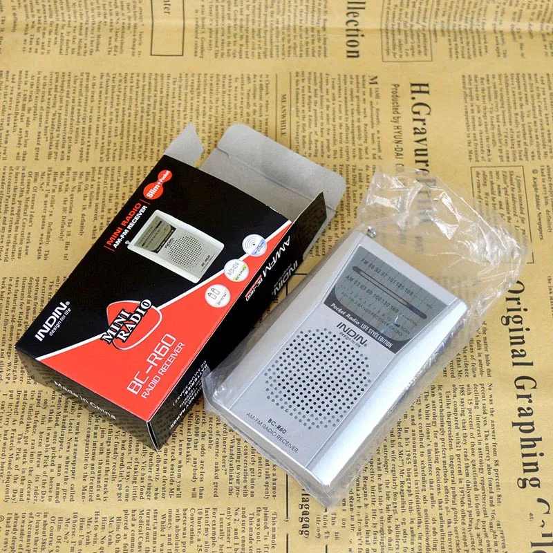 Портативный BC R60 карманный радиоприемник Многофункциональный AM/FM 2 диапазонный
