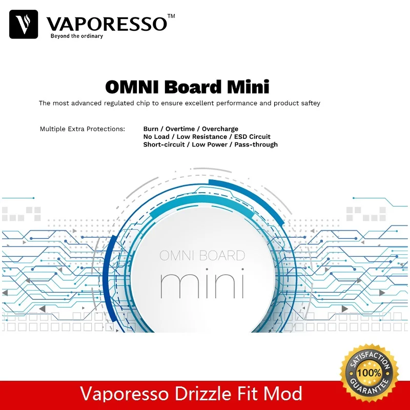 Вейп мод Vaporesso Drizzle Fit Box Mod 40 Вт 1400 мА · ч встроенный аккумулятор подходит для