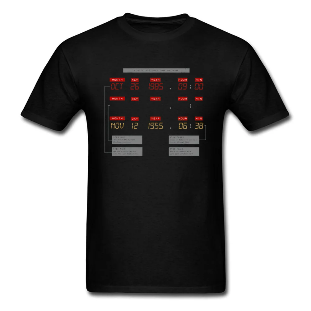 Время Футболка мужская Back To The Future футболка 2019 Новый Марти Delorean Tops & Tees 100% хлопок Moto