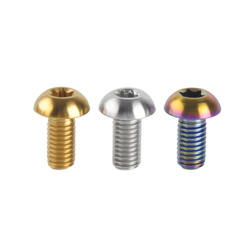 Горячие 12 шт./компл. WOSAWE M5 * 10 мм горный велосипед титановые винты для дисков T25
