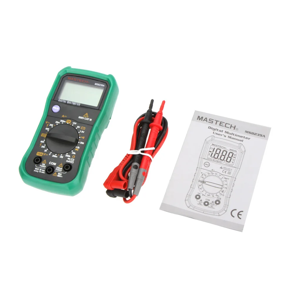 MASTECH MS8239A Мини цифровой мультиметр AC/DC Вольтметр постоянного тока Амперметр