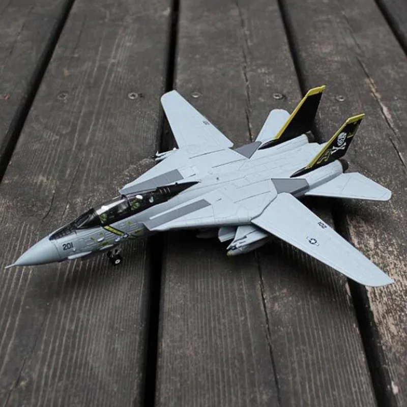 1/100 масштаб военная модель игрушки F14 Tomcat F-14A/B AJ200 VF-84 истребитель ВМС США ВВС литой металлический самолет модель игрушки