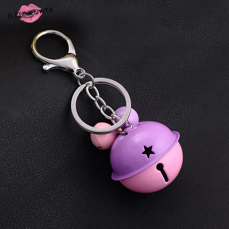 

WholesaleFashion Metal Bell Diy Keychain Key Ring Men and Women Bag Charm Pendant Car Jewelry Accessories Cute Gift For Sale