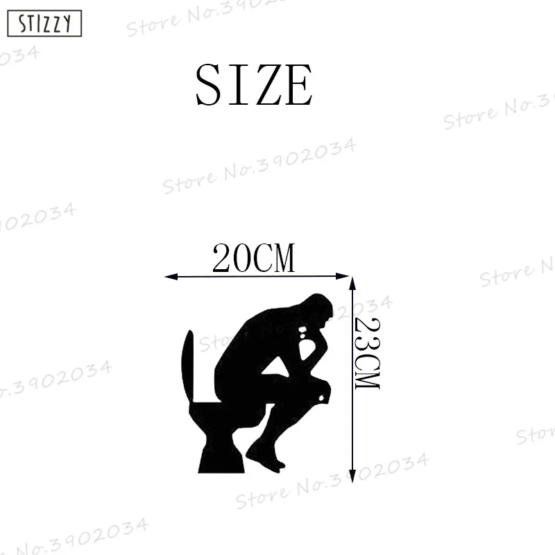 Настенная Наклейка stizzy The Thinker Toliet креативная домашняя посуда виниловые