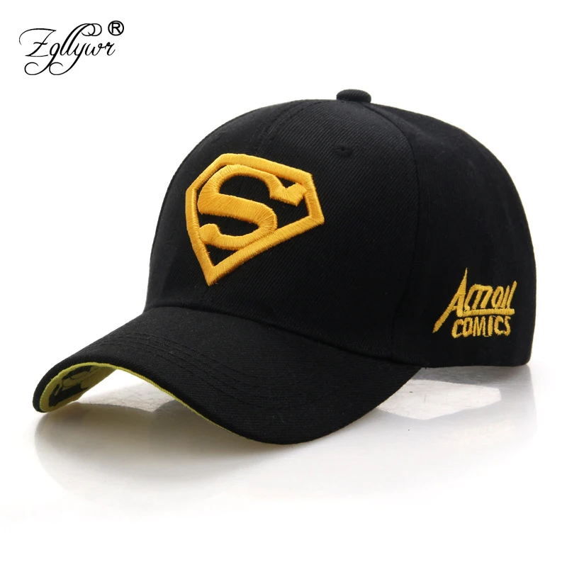 Zgllywr бейсболка Супермен Casquette Бейсбол узор Регулируемая Хип хоп Повседневное