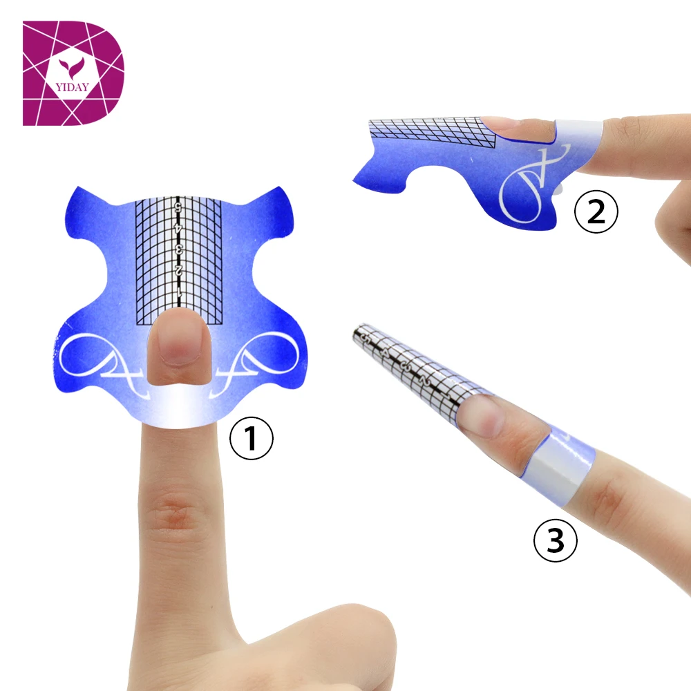 Yiday 1 рулон форма для ногтей с синей бабочкой дизайна формы скульптурирования