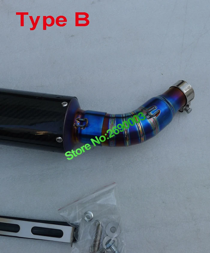 

Type A 2015 Kawa**ki Z250SL Motorcycle Exhaust Pipe with Exhaust Link Pipe/Middle Pipe Motorcycle Muffler direct installation