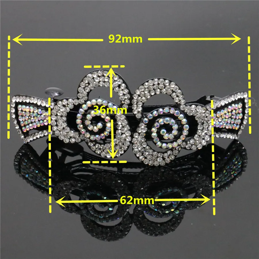 Pure White Roses Flower Wedding Hair Accessories for Bride Hairpins Crystal Rhinestone Decorations Clip Women Barrettes | Украшения и