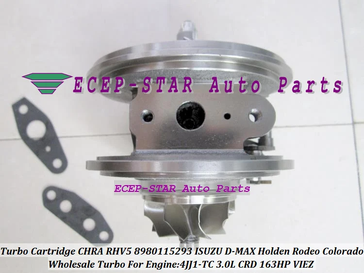 Турбокартридж CHRA RHV5 VDD30013 VBD30013 8980115293 8980115296 Турбокомпрессор Для ISUZU D MAX Rodeo 3.0L CRD 07 4JJ1