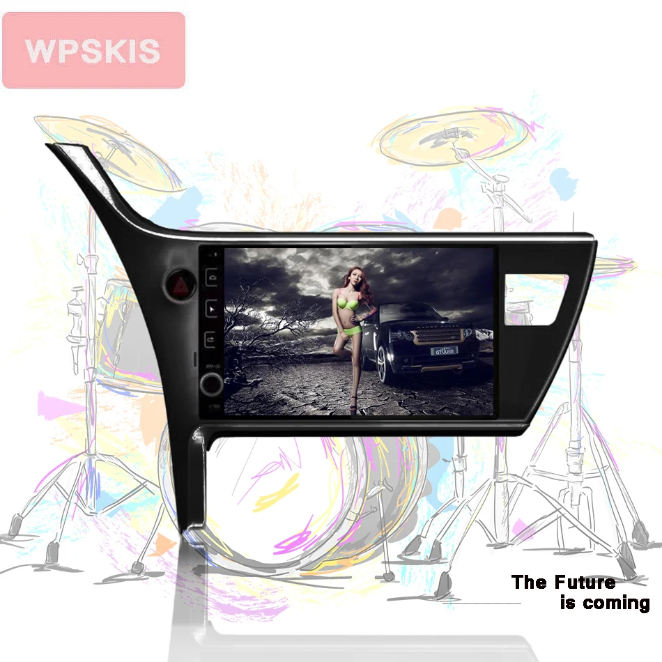 Автомобильный dvd плеер экран 10 1 дюйма IPS HD Android 0 Восьмиядерный для Toyota Corolla 2016 2017 2018