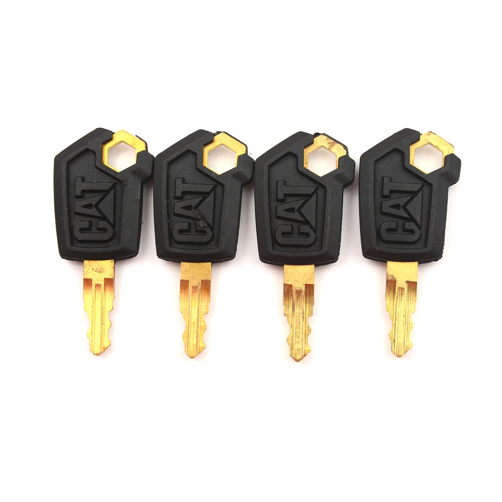 

4PCS Black & Gold Key Excavator Cab Key Parts For 5P8500 Heavy Equipment Ignition Loader Dozer Locks Metal & Plastic