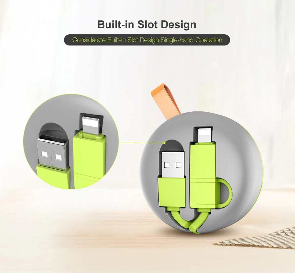 FLOVEME 2 в 1 Micro USB порт кабель для Xiaomi Redmi выдвижной портативный телефон кабели Winder адаптер 2.1A зарядное устройство для iPhone XS