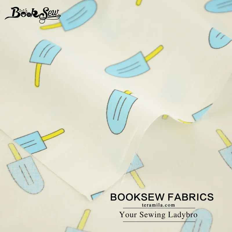 Искусственный синий дизайн мороженого мягкая ткань стеганый Tecido