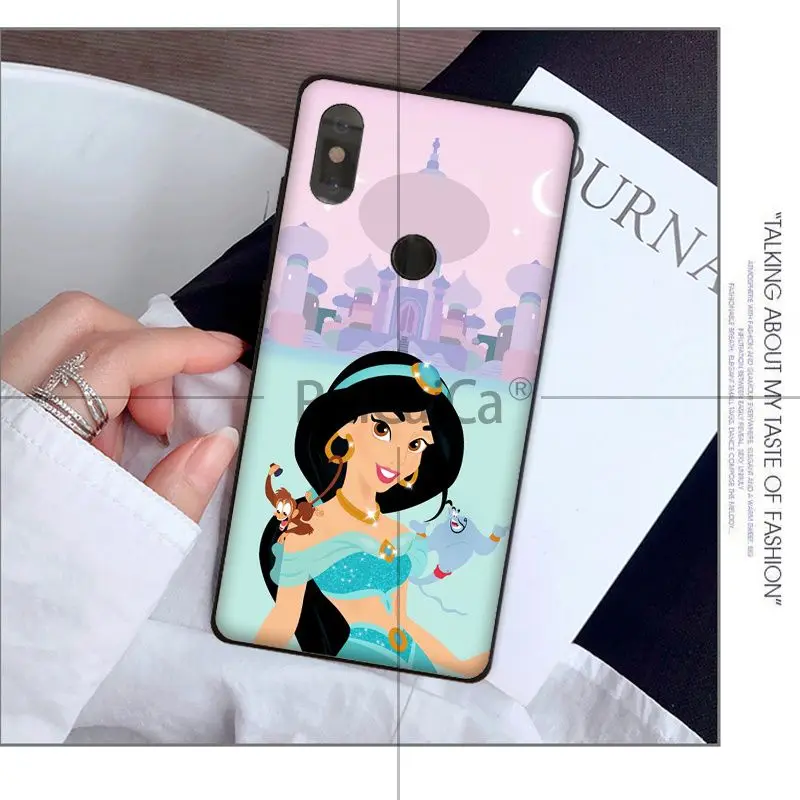 Чехол для телефона Ruicaica Capa Aladdin и Princess Jasmine Black Redmi 5 plus Note Xuiaomi Mi 8 8SE 6 MIX 2 2S | Мобильные