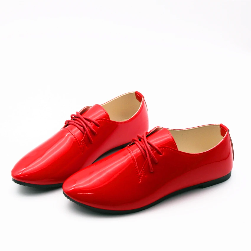 Cresfimix zapatos de mujer women cute comfortable pu leather lace up flat shoes lady spring &amp autumn cool a686 | Обувь