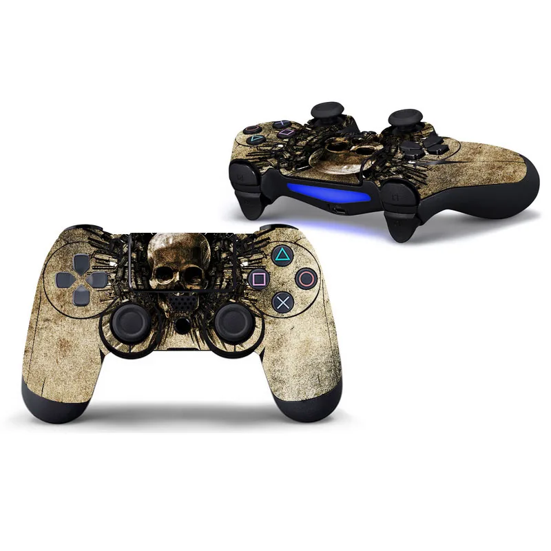 Синий череп Защитная крышка наклейка для PS4 контроллер кожи для Playstation 4 наклейка аксессуары