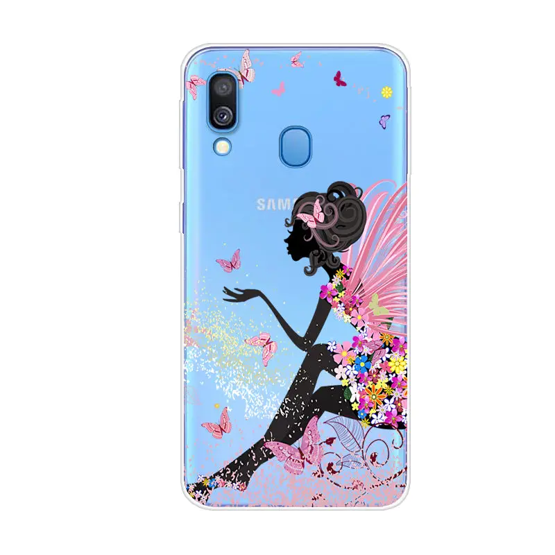 Мягкий мультяшный чехол для Samsung A40 силиконовый задняя крышка телефона Galaxy GalaxyA40 A