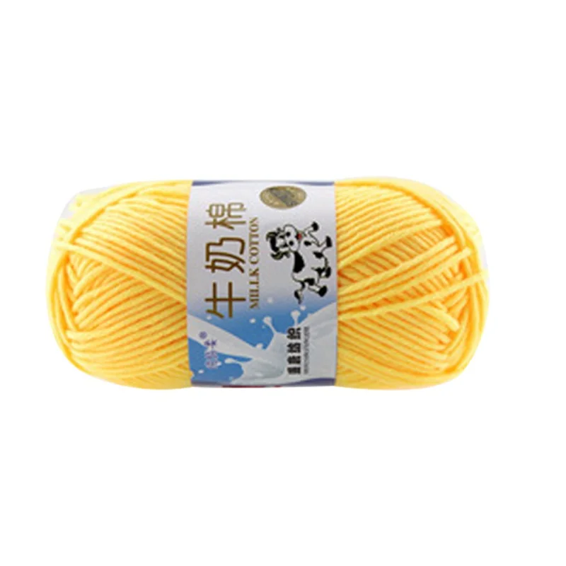 Длинная хлопчатобумажная пряжа средней толщины для ручного вязания цветная