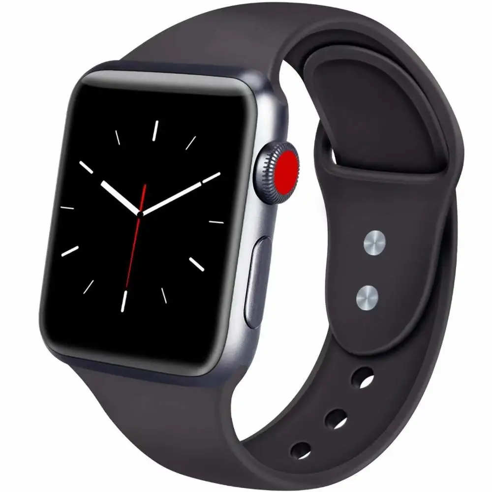 10 шт./лот 22 2 цвета пряжки твердый силикон ремешок для наручных часов Apple Watch Смарт i-Watch 38/40/42/44 мм браслеты 1/2/3/4G браслет