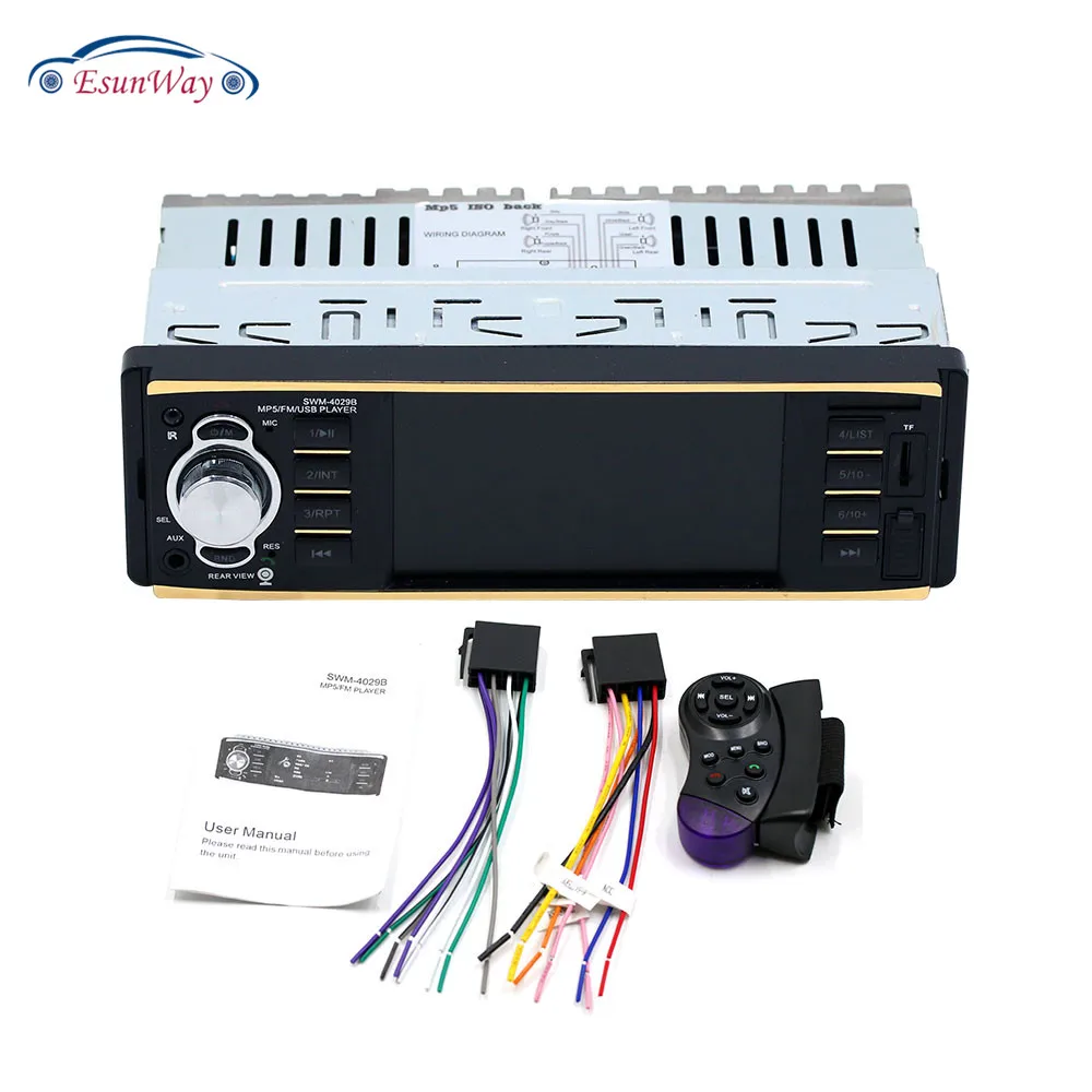 Универсальный Fit Bluetooth 1Din 4 1 дюймов Автомобильный MP5 плеер HD DIN Видео Авто fm радио
