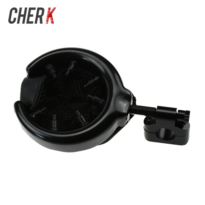 Satılık Cherk Evrensel Siyah Motosiklet Gidonu Metal Içecek Bardak Tutucu Metal Içecek Için Harley Dyna Honda Suzuki Yamaka BMW
